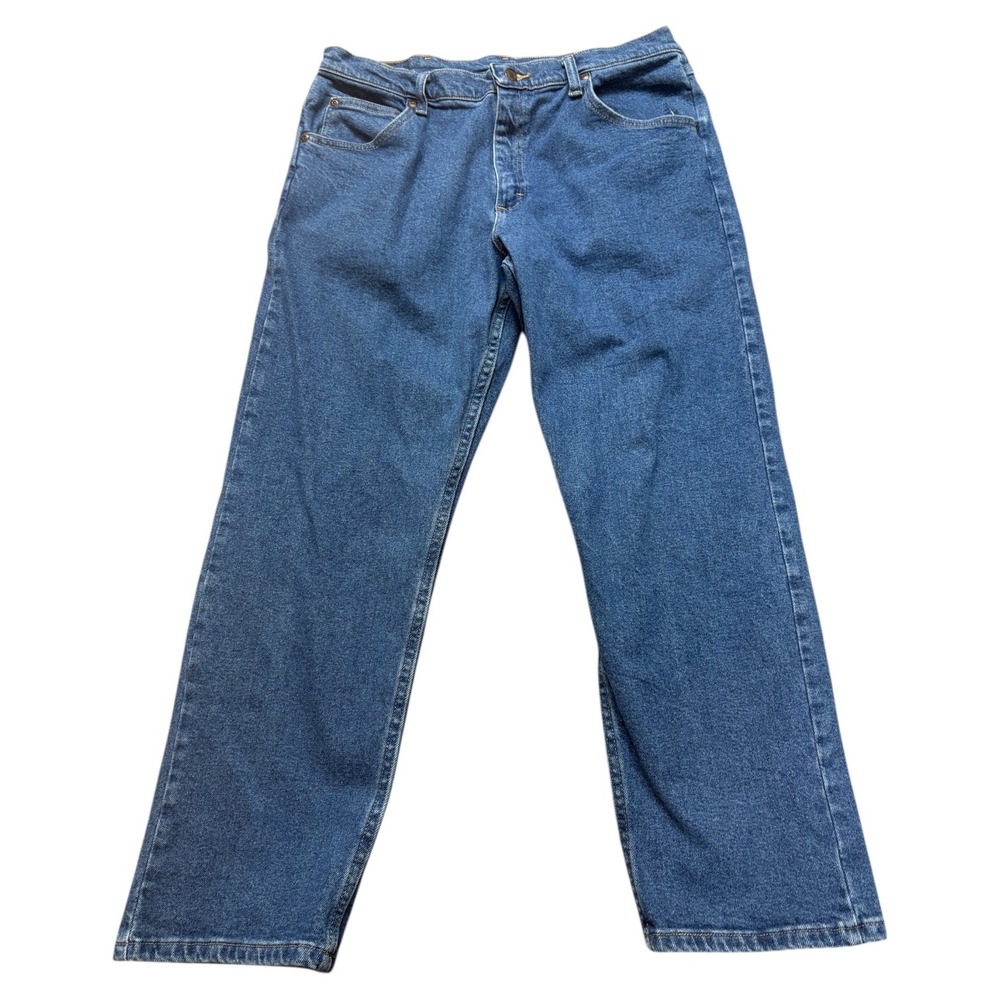 Wrangler Mens Jeans 36x29 Blue Denim Classic Fit Straight Leg Pants Workwear